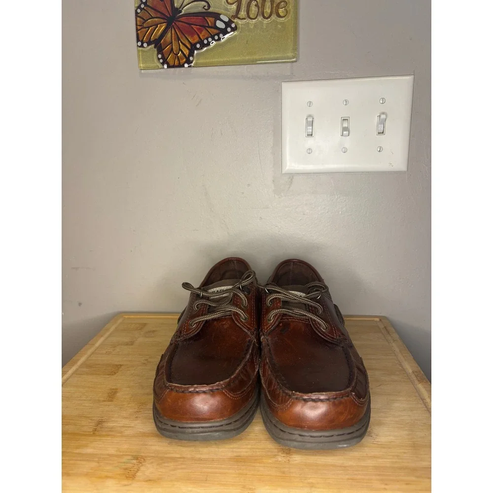 Sebago Clovehitch II Mens Brown Leather Boat Shoes Size 8.5 W B24343